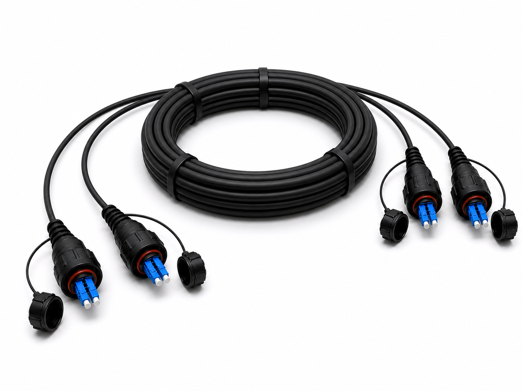 Cable a medida · ODVA IP-LC Duplex · OS2 · 4F · 50 m · Interior/Exterior Armada IP68