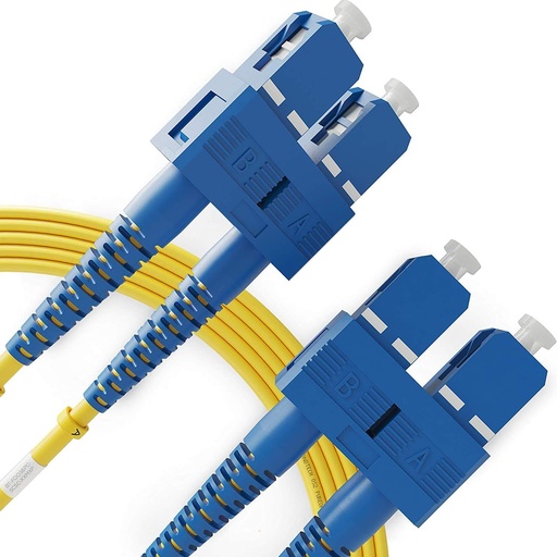 [BTPSCASCA-6DIC-1M] Fiber Patch Cable Single Mode, OS2 9/125 G.657.A2, 3.0mm LSZH  ( 1 Pack ) (SC/APC, SC/APC, Duplex, 1 m)